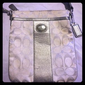 COACH Gray Kitt Crossbody Messenger Bag